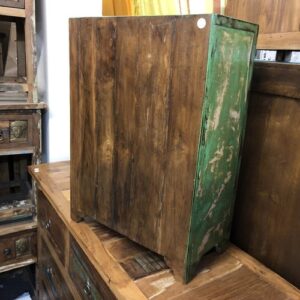 kh24 34 a indian furniture rustic cabinet green feet back