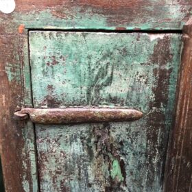 kh24 34 a indian furniture rustic cabinet green feet close up