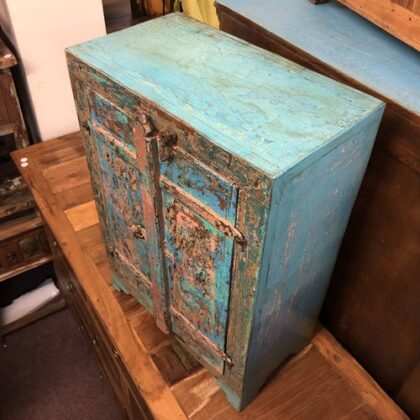 kh24 34 b indian furniture rustic cabinet blue pink top