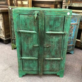 kh24 34 c indian furniture rustic cabinet dark green front