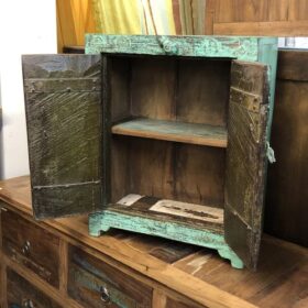 kh24 34 d indian furniture rustic cabinet green open