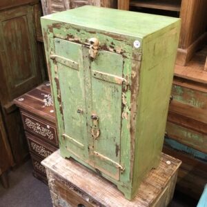 kh24 34 f indian furniture rustic cabinet green pink right