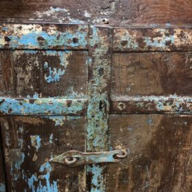 kh24 34 g indian furniture rustic cabinet blue parts close