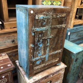 kh24 34 g indian furniture rustic cabinet blue parts left
