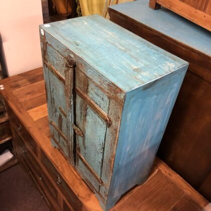 kh24 34 i indian furniture rustic cabinet blue top