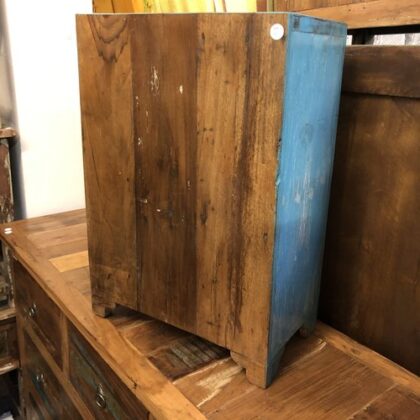 kh24 34 i indian furniture rustic cabinet blue back
