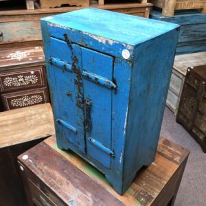 kh24 35 b indian furniture little cabinet bright blue right