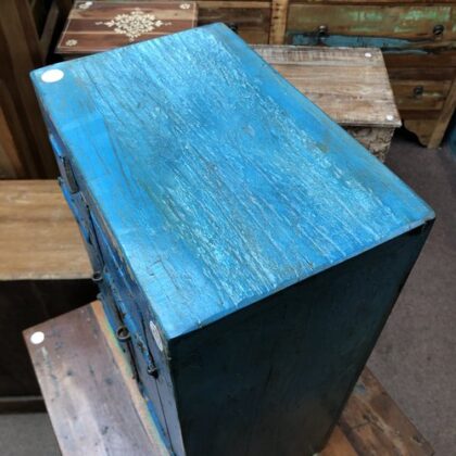 kh24 35 b indian furniture little cabinet bright blue top