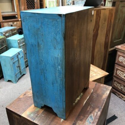 kh24 35 b indian furniture little cabinet bright blue back