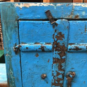 kh24 35 b indian furniture little cabinet bright blue close