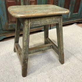 kh24 47 indian furniture distressed stool left