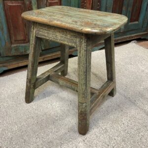 kh24 47 indian furniture distressed stool right