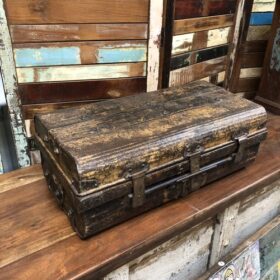 kh24 48 indian furniture metal storage trunk left