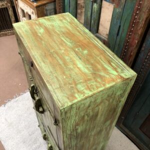 kh24 5 indian furniture shabby green cabinet top