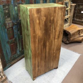 kh24 5 indian furniture shabby green cabinet back