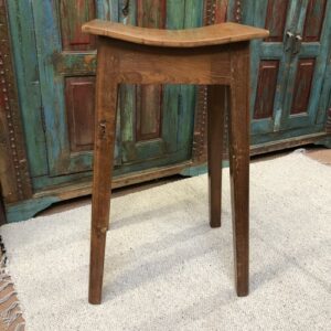 kh24 53 indian furniture slender teak stool front