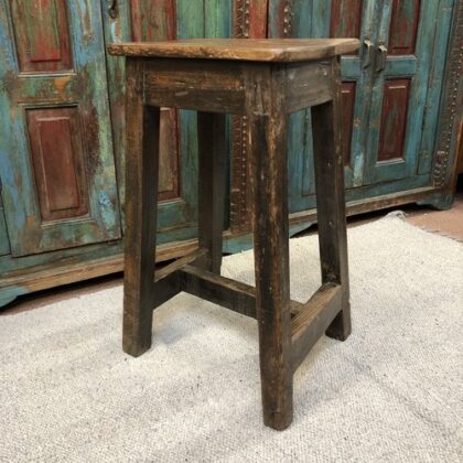 kh24 54 indian furniture wooden stool right
