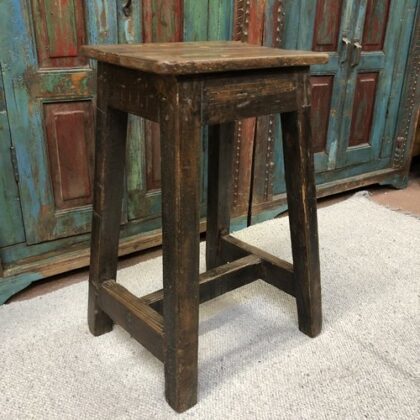 kh24 54 indian furniture wooden stool left