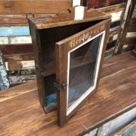 kh24 55 b indian furniture brown and cream cabinet open