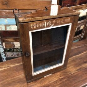 kh24 55 b indian furniture brown and cream cabinet left