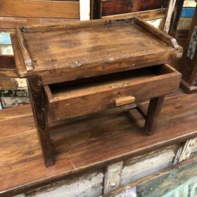 kh24 6 indian furniture one drawer teak table open