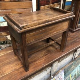 kh24 6 indian furniture one drawer teak table back