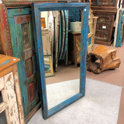 kh24 8 indian furniture large blue framed mirror main