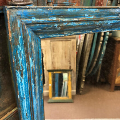 kh24 9 indian furniture attractive blue mirror close