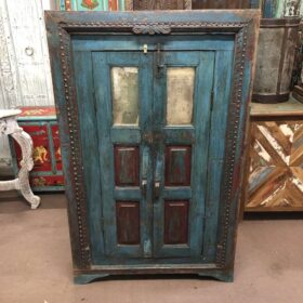 kh24 98 indian furniture blue panelled cabinet main