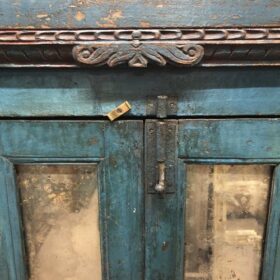 kh24 98 indian furniture blue panelled cabinet close