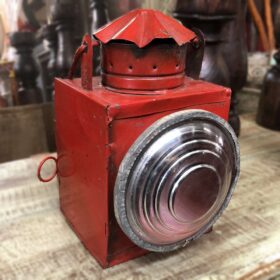 K80 7999 indian accessory gift vintage red railway lamp lantern main