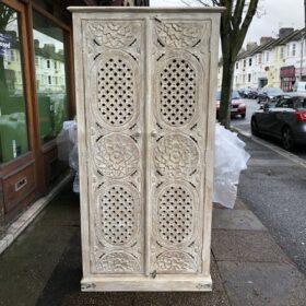 k80 7961 indian furniture ornate white cabinet front