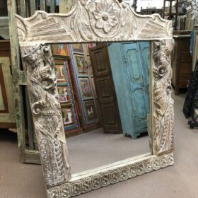 k80 7973 a indian furniture chunky carved mirror left