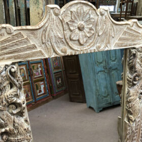 k80 7973 a indian furniture chunky carved mirror close