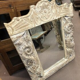 k80 7973 c indian furniture chunky carved mirror left