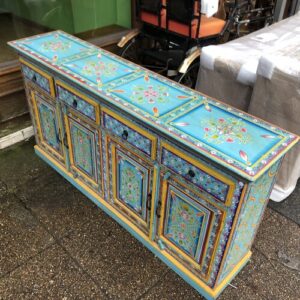 k80 7996 indian furniture colourful blue sideboard top