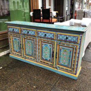 k80 7996 indian furniture colourful blue sideboard main