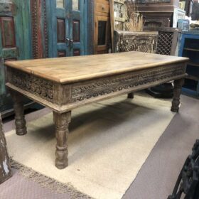 k80 8017 indian furniture carved edge coffee table main