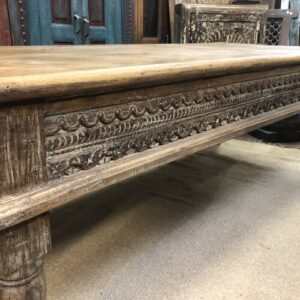 k80 8017 indian furniture carved edge coffee table front