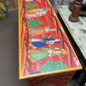 k80 8024 indian furniture red painted sideboard top