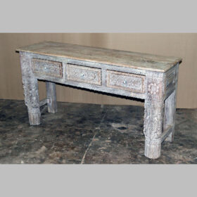 k80 8033 indian furniture 3 drawer carved console factory