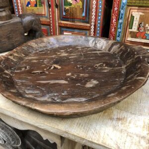 k80 8037 indian accessory gift wooden parat bowl front
