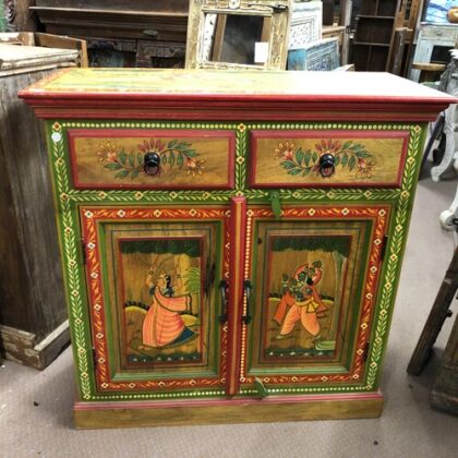 k80 8061 indian furniture hand painted sideboard front