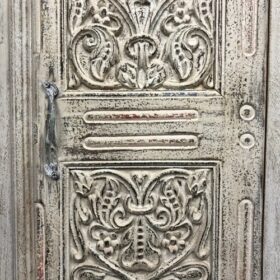 k80 8068 indian furniture slim white carved cabinet close