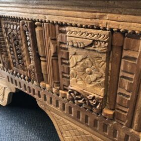 k80 8103 indian furniture unusual carved block table details