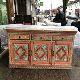 k80 8121 indian furniture natural painted sideboard front