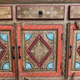 k80 8121 indian furniture natural painted sideboard close