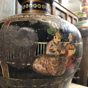 k80 8165 indian accessory gift old painted pot dent