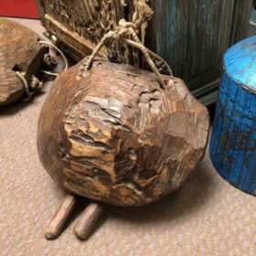 k80 8297 indian accessory gift old wooden cow bells right