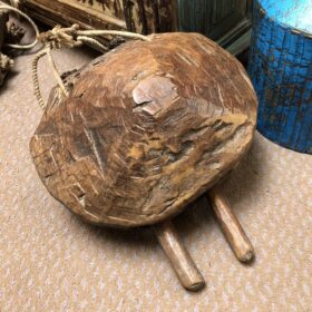 k80 8297 indian accessory gift old wooden cow bells left